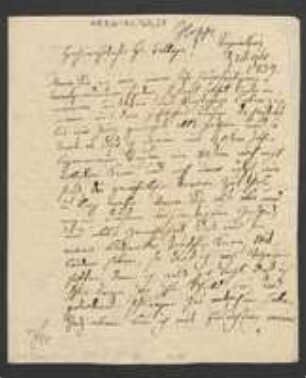 Brief von David Heinrich Hoppe an Unbekannt