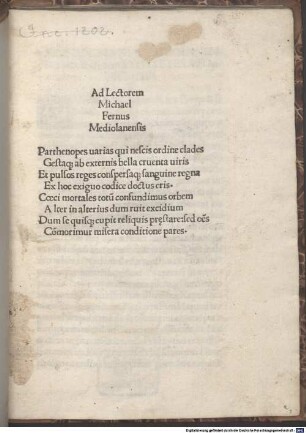 Epitoma de regno Apuliae et Siciliae : mit Brief des Autors an Papst Alexander VI.