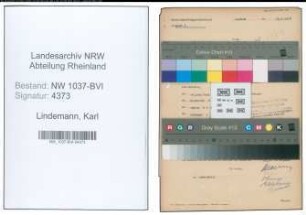 Entnazifizierung Karl Lindemann , geb. 06.04.1898 (Rektor)