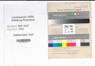 Entnazifizierung Karl Hatkaemper , geb. 25.11.1893 (Angestellter)