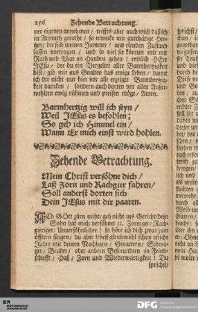 Zehende Betrachtung.