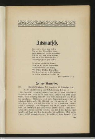 Ausmarsch