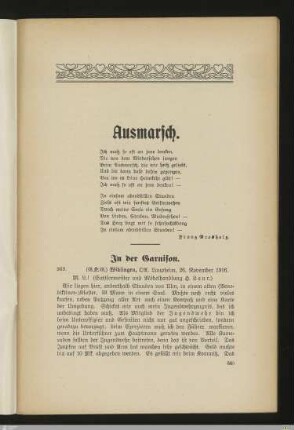Ausmarsch