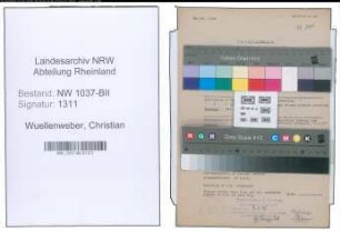 Entnazifizierung Christian Wuellenweber , geb. 03.04.1906 (Kaufmaennischer Angestellter)