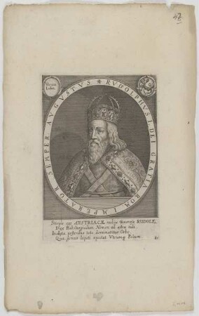Bildnis des Rvdolphvs I., römisch-deutscher König