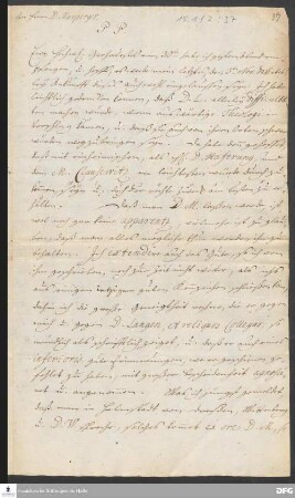 Brief von August Hermann Francke an Bernhard Walther Marperger.