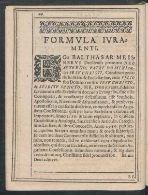 Formula Iuramenti.
