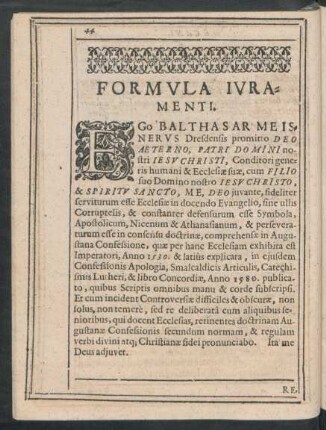 Formula Iuramenti.