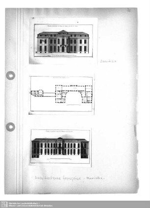 42a/45. Architecture francoise. Mariette. De Bodt, Entwurf für Sonsfeld