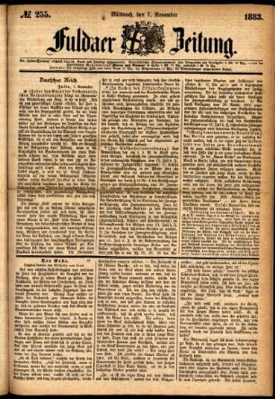 Ausgabe vom Mittwoch, den 07. November 1883.