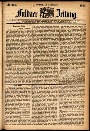 Ausgabe vom Mittwoch, den 07. November 1883.