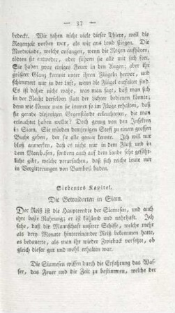 Siebentes Kapitel. Die Getraidarten in Siam