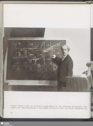 Vortrag in Brüssel, im Jahr 1935, von Professor Auguste Piccard über seine Erforschung der Atmosphäre