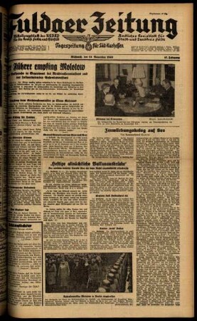 Ausgabe vom Mittwoch, den 13. November 1940.