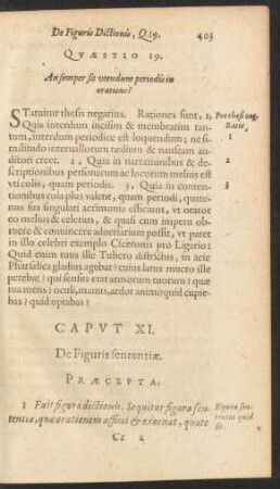 Caput XI. De Figuris sententiae.