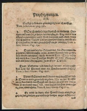 Prophezeyungen