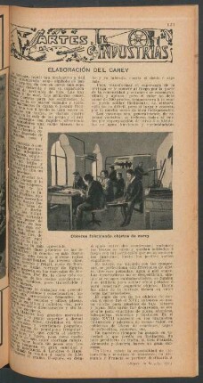 Elaboración del carey : Artes e industrías