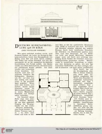 10: Deutsche Kunstausstellung 1906 in Köln : (der Pavillon Pankok)