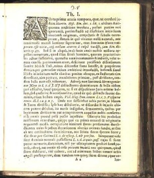 Th. I. [bis Th. X.]