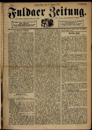 Ausgabe vom Donnerstag, den 08. Januar 1891.