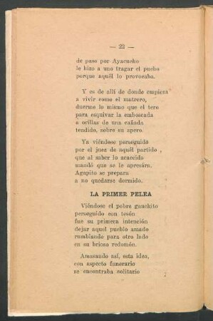 La primer pelea