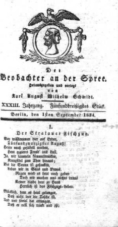 35. Stueck, 1. September 1834