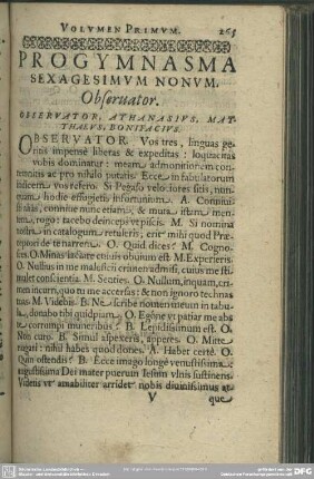 Progymnasma Sexagesimum Nonum. Obseruator
