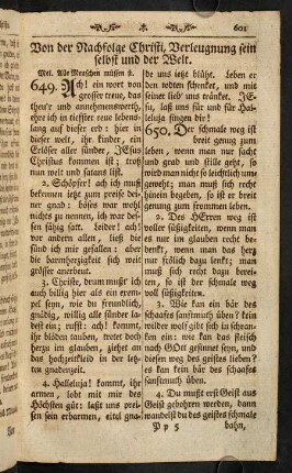 601-617, Von der Nachfolge Christi, Verleugnung sein selbst und der Welt