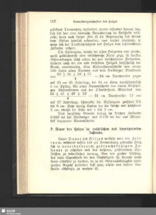 F. Dauer des Holzes im natürlichen und imprägnierten Zustande