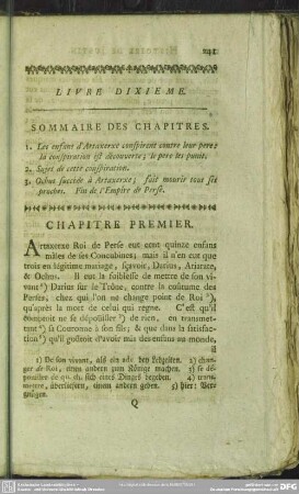 Livre Dixieme