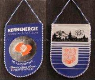 Wimpel vom VE-Kombinat Kernkraftwerke Bruno Leuschner Greifswald