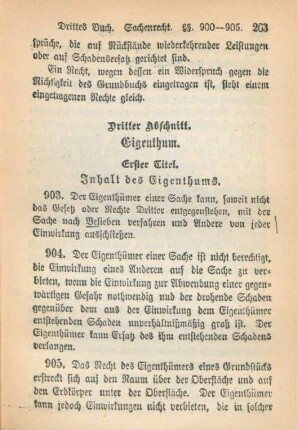 Dritter Abschnitt. Eigenthum
