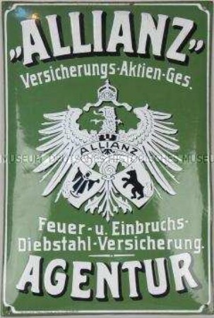 Hinweisschild "Allianz"