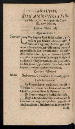 Die Annunciationis Mariae, seu conceptionis Christi ...