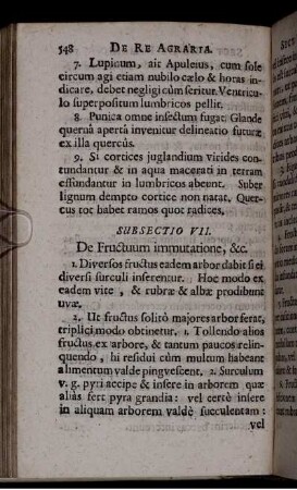 Subsectio VII. De Fructuum immutatione, &c.