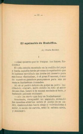 El aguinaldo de Rodolfito.