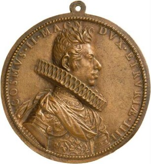 Medaille von Guillaume Dupré auf Cosimo II. Großherzog der Toskana, 1613