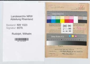 Entnazifizierung Wilhelm Rudolph , geb. 18.05.1890 (Rektor)
