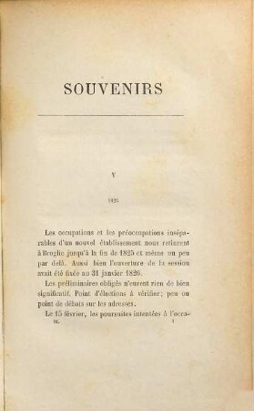 Souvenirs - 1785 - 1870 - du Feu Duc de Broglie, de l'académie française, 3