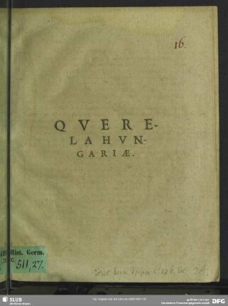 Qverela Hvngariae