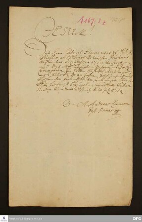 Bescheinigung von Andreas Cleemann.