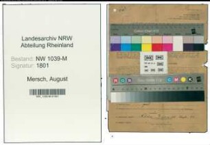 Entnazifizierung August Mersch , geb. 16.03.1896 ()