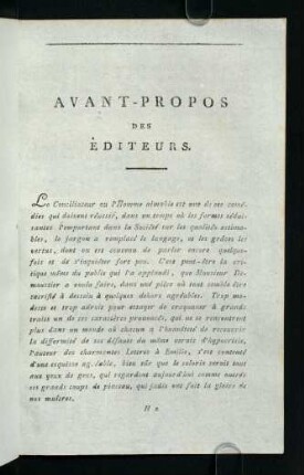 171-173, Avant-Propos des Éditeurs