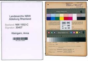 Entnazifizierung Anna Kleingarn, geb. 06.01.1903 (Kauffrau)