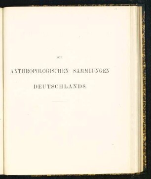 Die anthropologische Sammlung des Anatomischen Museums der Universität Bonn am 1. März 1877
