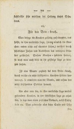 26. Für den Bein-bruch