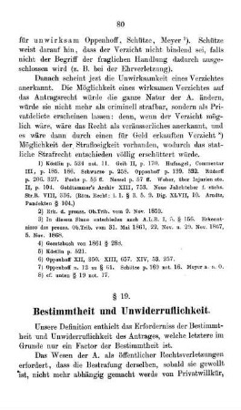 [2.] § 19. Bestimmtheit und Unwiderruflichkeit.