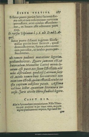 Caput XIX. Aliae in Symmachum emendationes