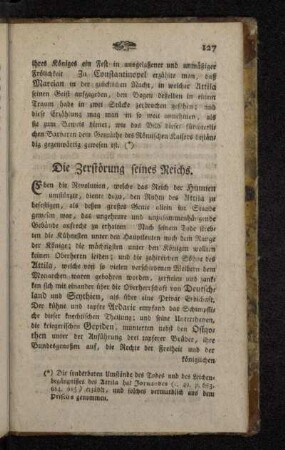 Die Zerstörung seines Reichs.