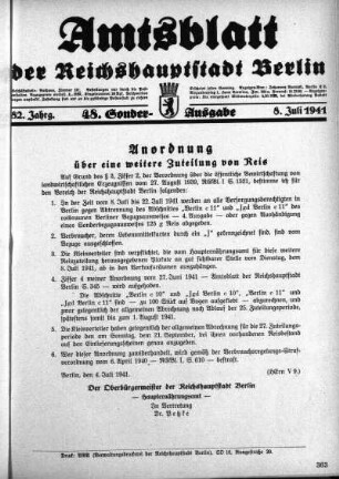 48. Sonderausgabe, 8. Juli 1941